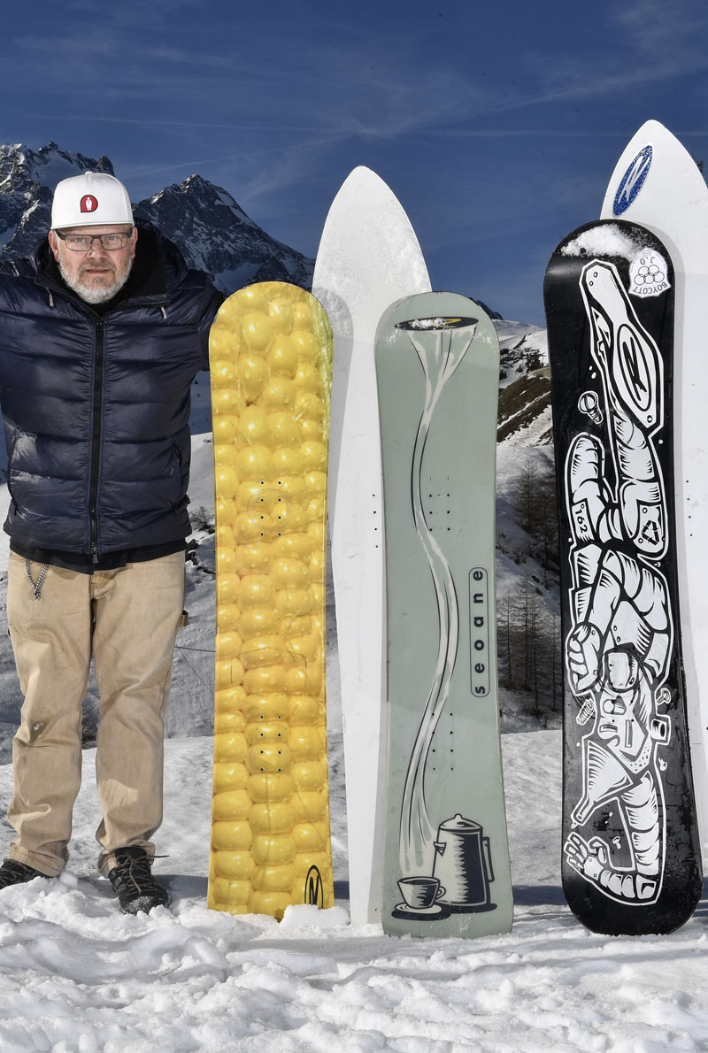 Les snowboards shapés par Eric -Bob- Bobrowicz chez Rossignol