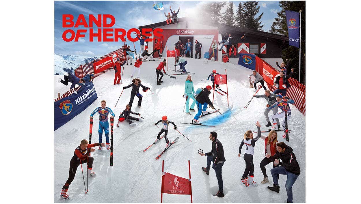 Rossignol skis légendaires - Band of Heroes Hero 2018 image d'archive